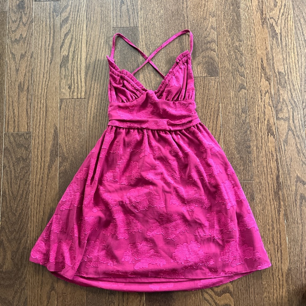 wild fable magenta tie back dress